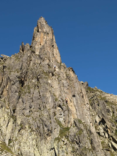 Climbers on Aiguille de Charlanon, Haute Savoie. 0364DFR